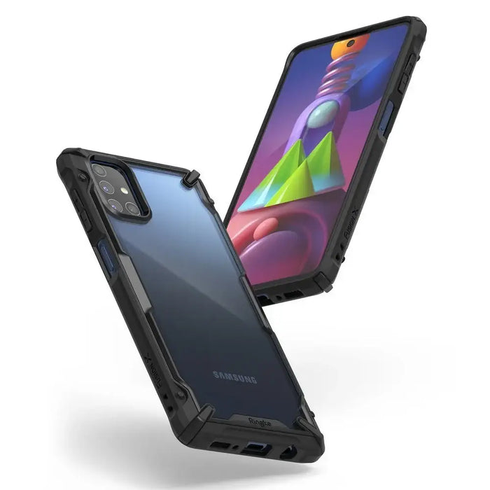 Ringke Fusion X Design durable PC Case with TPU Bumper for Samsung Galaxy M51 Camo Black (XDSG0043) - Cell phone cases