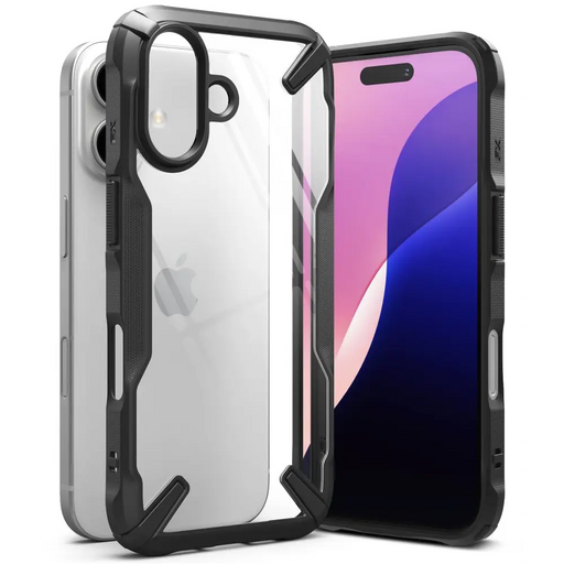 Ringke Fusion X iPhone 16 Case - Black - Cell phone cases and covers<<<HurtelXML&&&iPhone