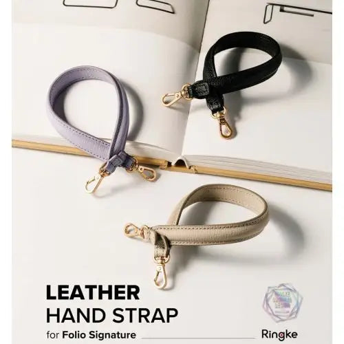 Ringke Galaxy Z Flip 3/Z Flip Leather Hand Strap for Case Folio Signature Black - Wireless In-Ear Headphones