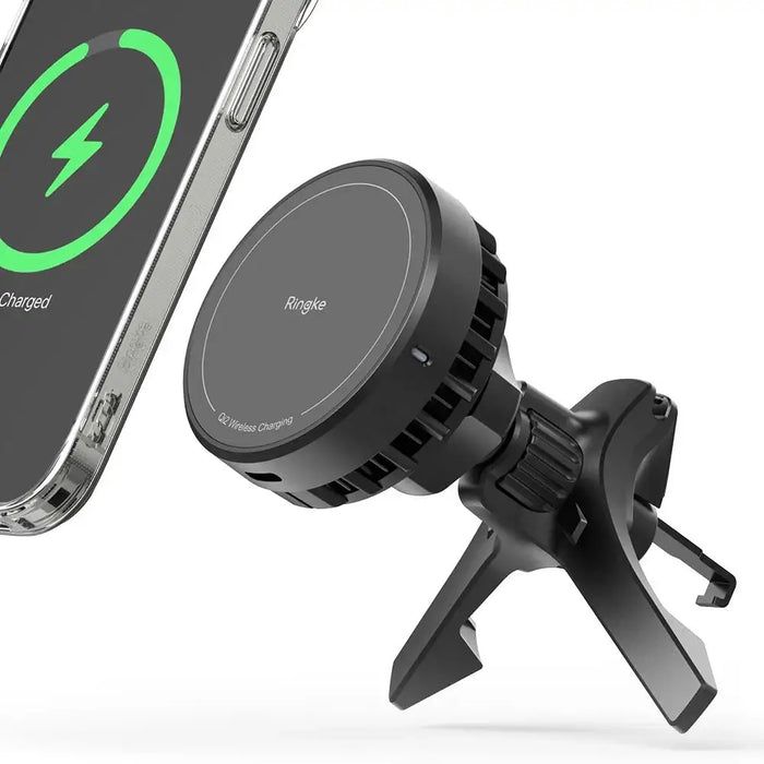 Ringke Peltier QI2 MagSafe 15W Wireless Car Charger for Air Vent - Black - Cell phone USB charger<<<HurtelXML
