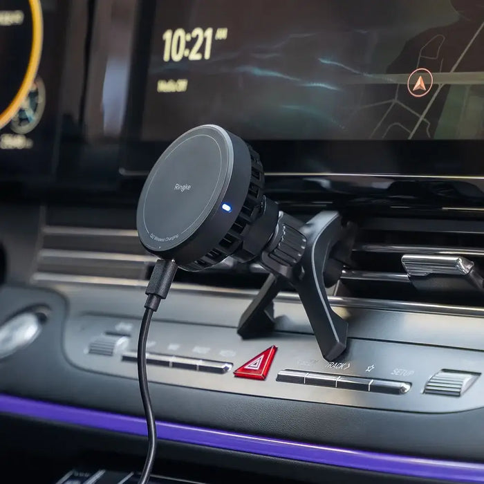 Ringke Peltier QI2 MagSafe 15W Wireless Car Charger for Air Vent - Black - Cell phone USB charger<<<HurtelXML