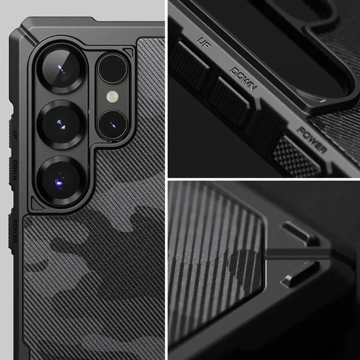 Ringke Rugged Gear Case for Samsung Galaxy S25 Ultra - Black Camo - Cell phone cases and covers<<<HurtelXML