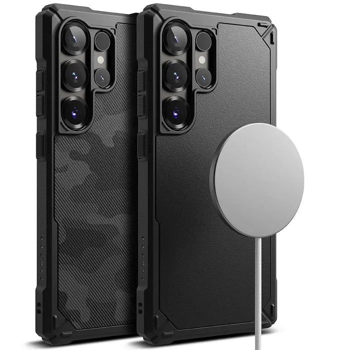 Ringke Rugged Gear MagSafe Case for Samsung Galaxy S25 Ultra - Black Camo - Cell phone cases and covers<<<HurtelXML