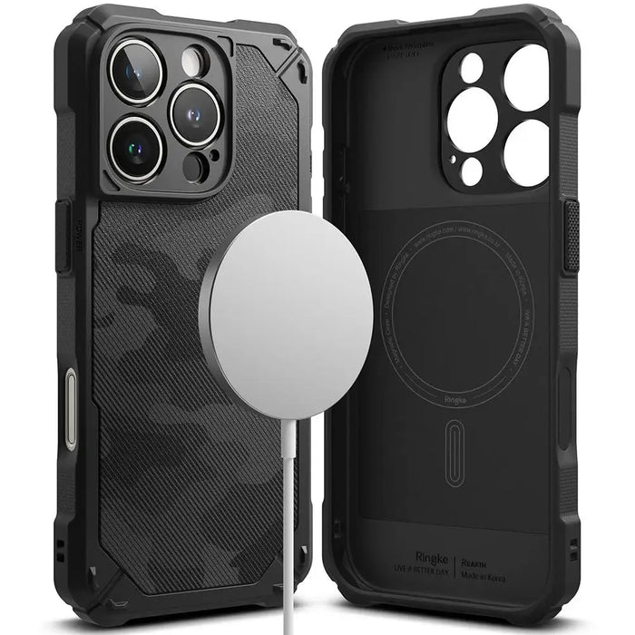 Ringke Rugged Gear MagSafe iPhone 16 Pro Case - Black Camo - Cell phone cases and covers<<<HurtelXML