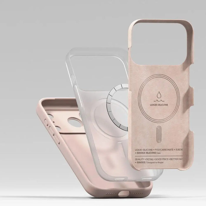 Ringke Silicone Magnetic MagSafe Case for iPhone 17 Pro - Pink - Cell phone cases and covers<<<HurtelXML