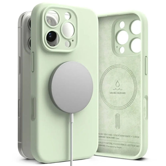 Ringke Silicone MagSafe Case for iPhone 16 Pro max - Green - Cell phone cases and covers<<<HurtelXML