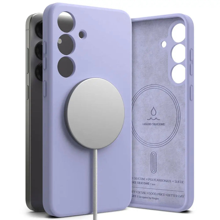 Ringke Silicone MagSafe Case for Samsung Galaxy S25+ - Purple - Cell phone cases and covers<<<HurtelXML