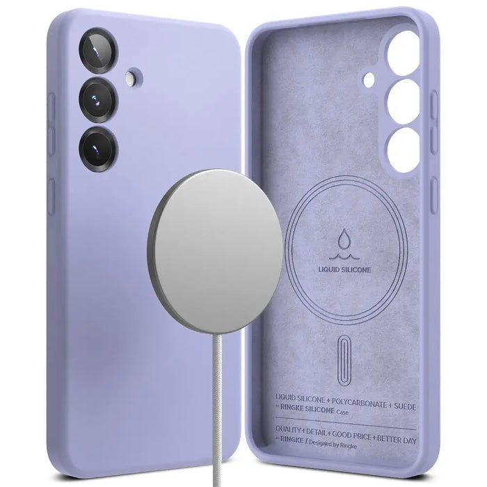 Ringke Silicone MagSafe Case for Samsung Galaxy S25+ - Purple - Cell phone cases and covers<<<HurtelXML