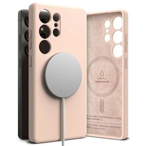 Ringke Silicone MagSafe Case for Samsung Galaxy S25 Ultra - Pink - Cell phone cases and covers<<<HurtelXML