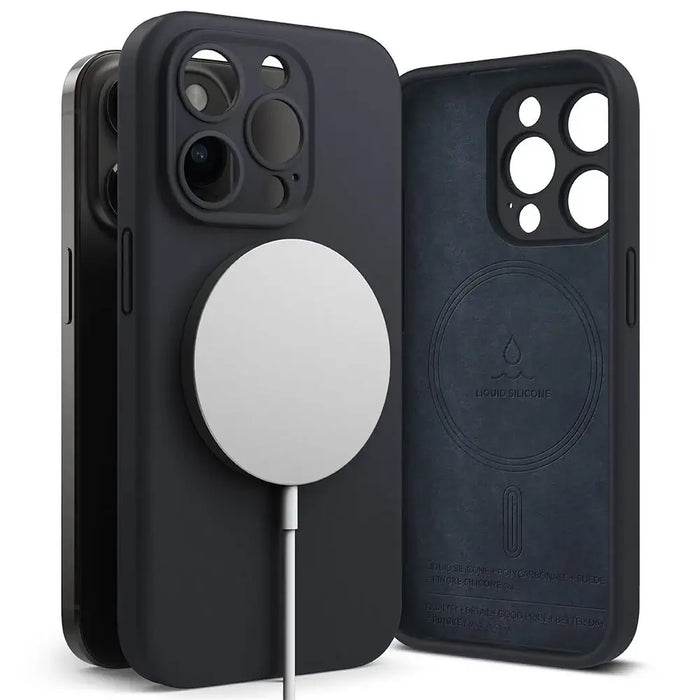 Ringke Silicone MagSafe iPhone 15 Pro Case - Navy Blue - Cell phone cases and covers<<<HurtelXML