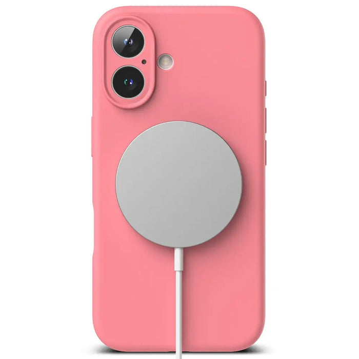 Ringke Silicone MagSafe iPhone 16 Case - Pink - Cell phone cases and covers<<<HurtelXML&&&iPhone