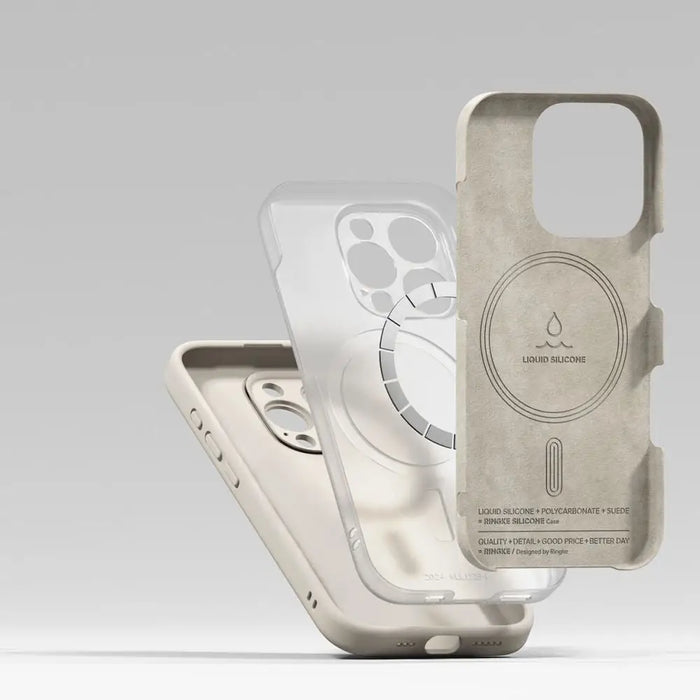 Ringke Silicone MagSafe iPhone 16 Pro Case - Beige - Cell phone cases and covers<<<HurtelXML&&&iPhone 16