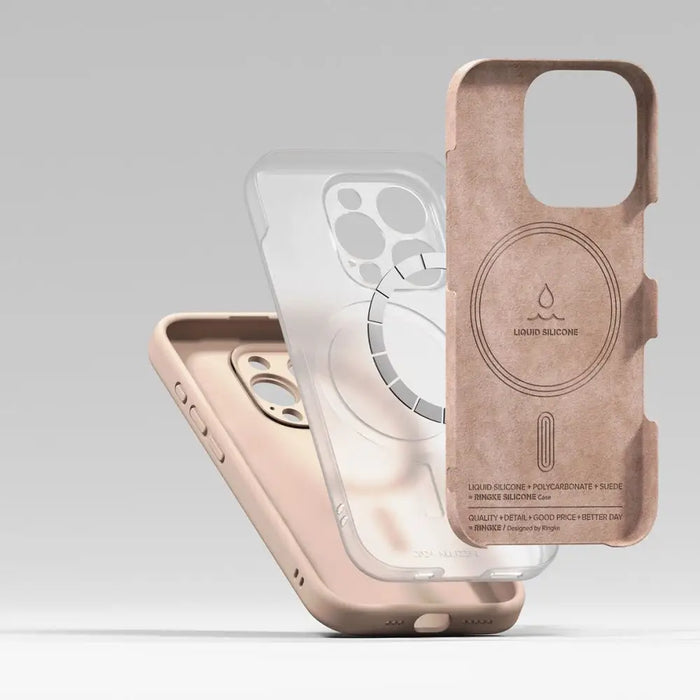 Ringke Silicone MagSafe iPhone 16 Pro Case - Pink - Cell phone cases and covers<<<HurtelXML&&&iPhone 16