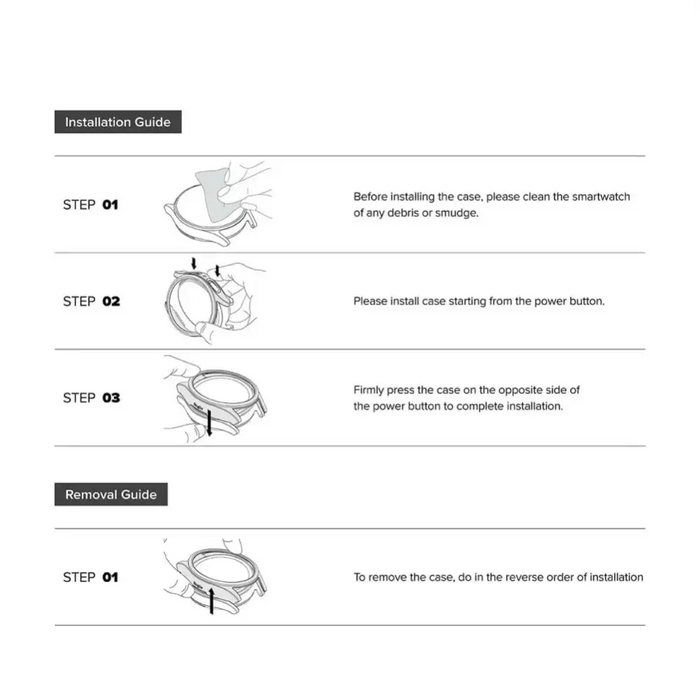 Ringke Slim 2-pack Case for Samsung Galaxy Watch 8 Classic 46mm - Transparent-Matte Black - Cell phone cases