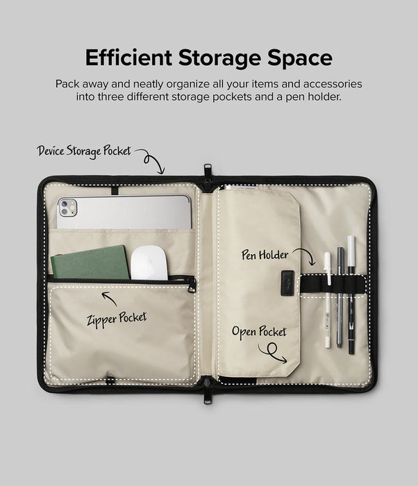 Ringke Smart Zip Pouch for a laptop up to 13’’ with a stand - beige - Laptop bags<<<HurtelXML
