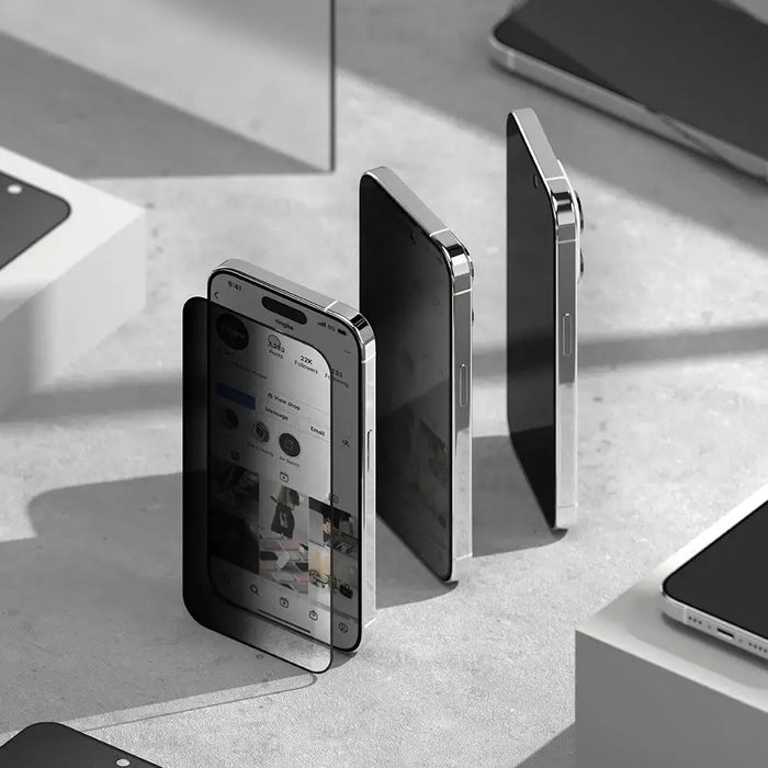 Ringke Tempered Glass Privacy Glass for iPhone 15 Pro Max - Cell phone tempered glass<<<HurtelXML
