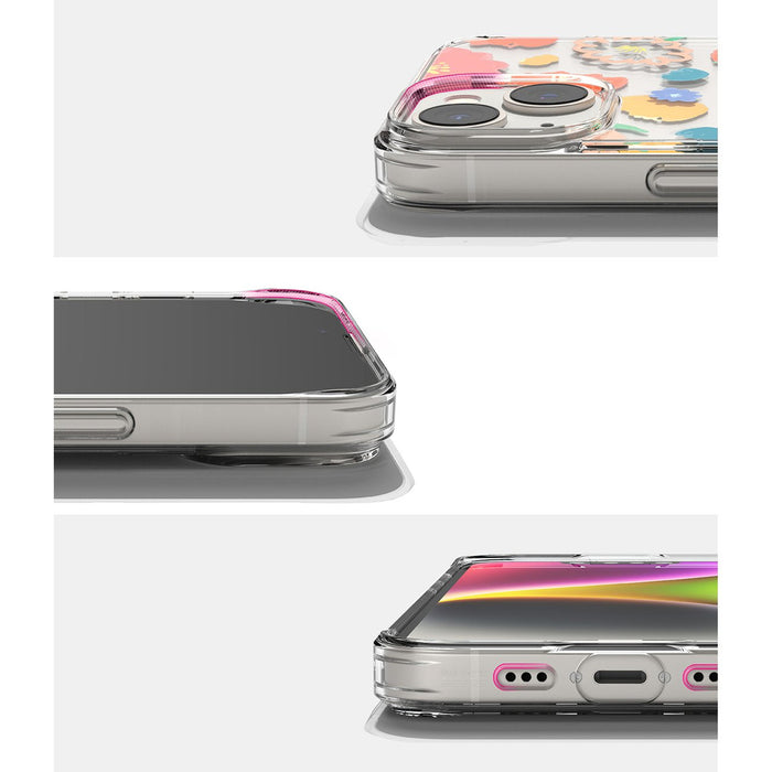 Ringke Fusion Design Armored Sleeve Cover with Gel Frame for iPhone 14 Plus transparent (Floral) (FD637E31)
