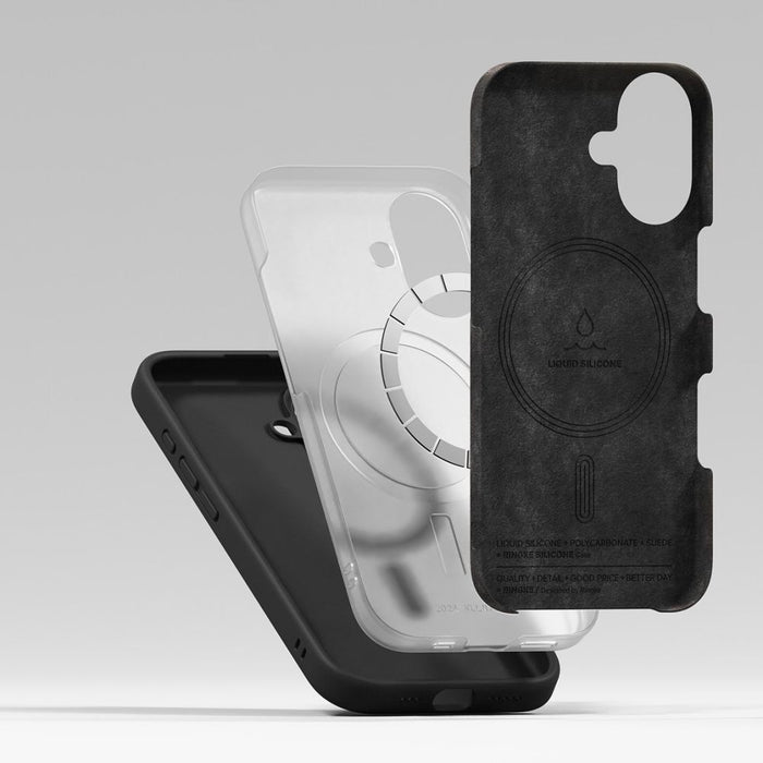 Ringke Silicone MagSafe iPhone 16 Case - Black