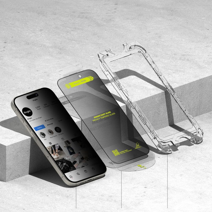 Ringke Easy Slide Privacy Glass 2-pack for iPhone 15 / 16
