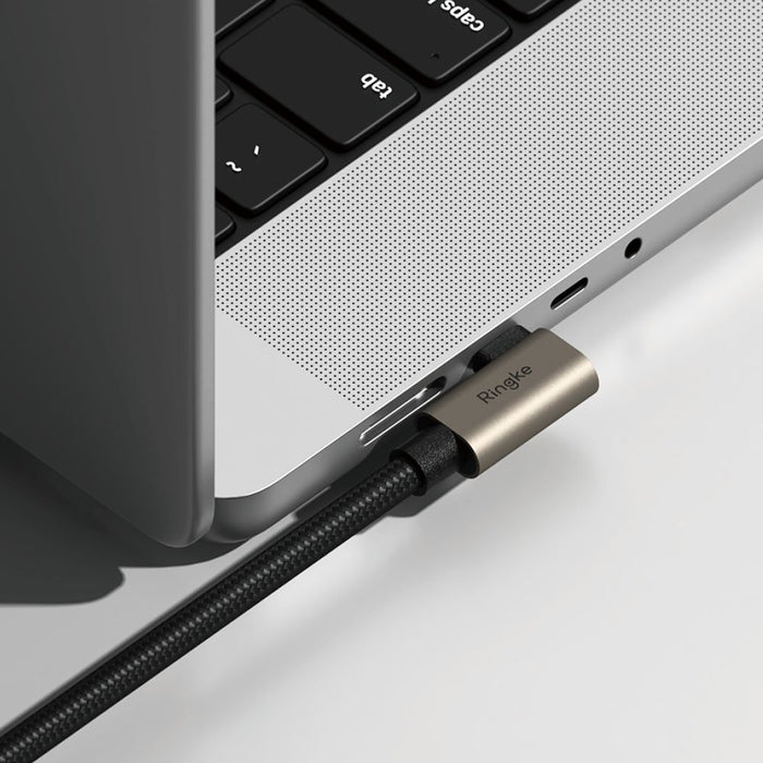 Ringke 3.2 gen. 2x2 USB-C, PD 3.1 240W 2m angled cable - black