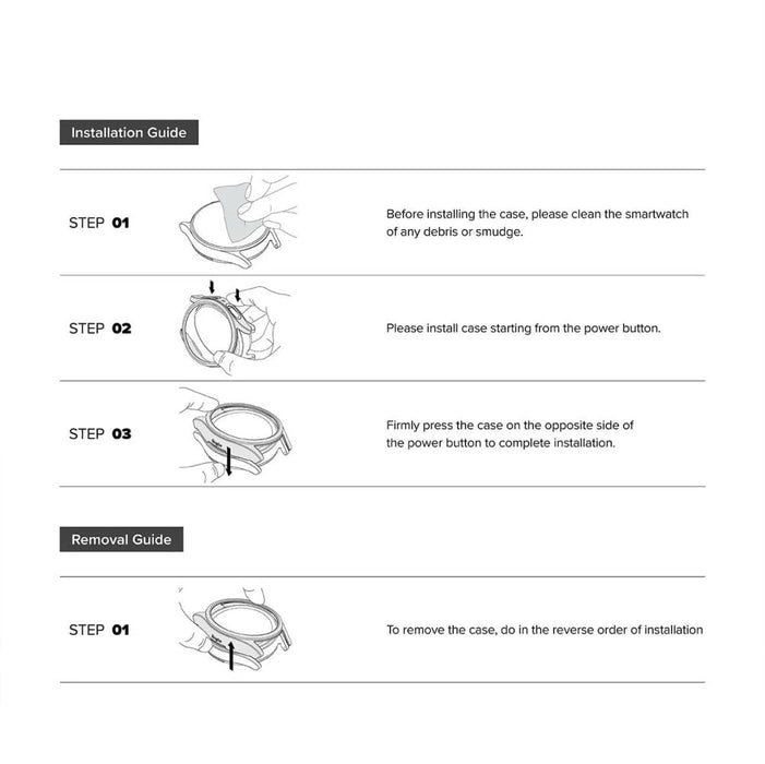 Ringke Slim 2-pack Case for Samsung Galaxy Watch 8 Classic 46mm - Transparent-Matte Black