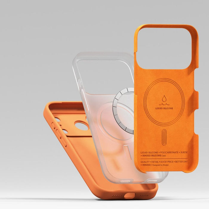 Ringke Silicone Magnetic MagSafe Case for iPhone 17 Pro Max - Orange