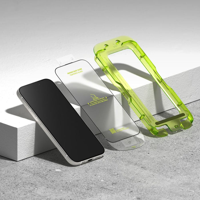 Ringke Easy Slide 2-pack tempered glass for iPhone 17 - black