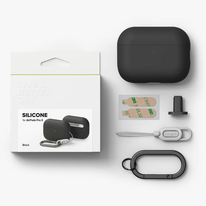 Ringke Silicone Case for AirPods Pro 3 - Black