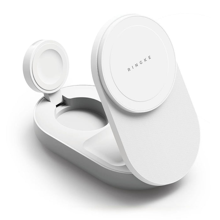 Ringke QI2.2 25W 3in1 Magnetic MagSafe Inductive Charger - White