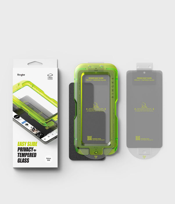 Ringke Easy Slide Privacy Tempered Glass 2-Pack for Samsung Galaxy S26