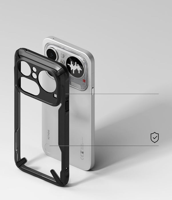 Ringke Fusion X case for Nothing Phone 4A Pro - transparent and black