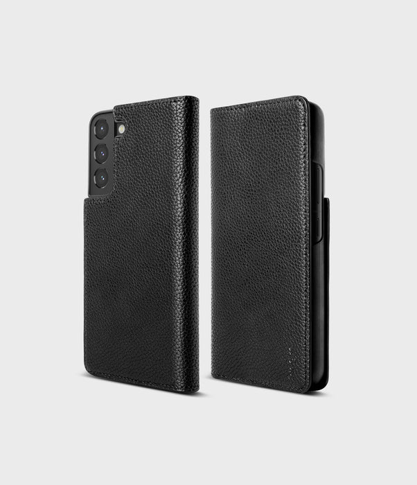 Ringke Folio Signature Flip Leather Case for Samsung Galaxy S22 + (S22 Plus) Black (FSS118R262)