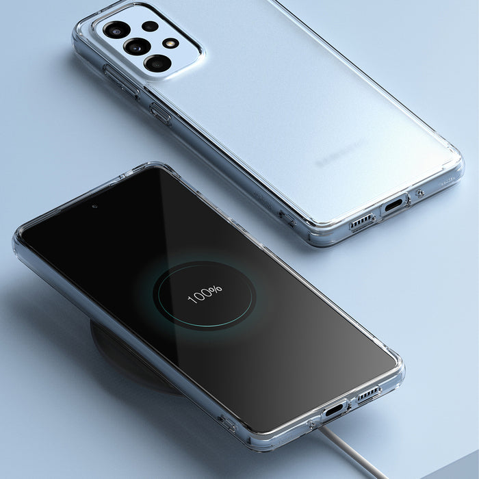 Ringke Fusion Matte tpu case with a translucent Samsung Galaxy A73 gel frame