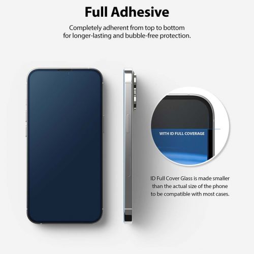 Ringke iPhone 13/13 Pro Screen Protector Invisible Defender ID Tempered Glass Black