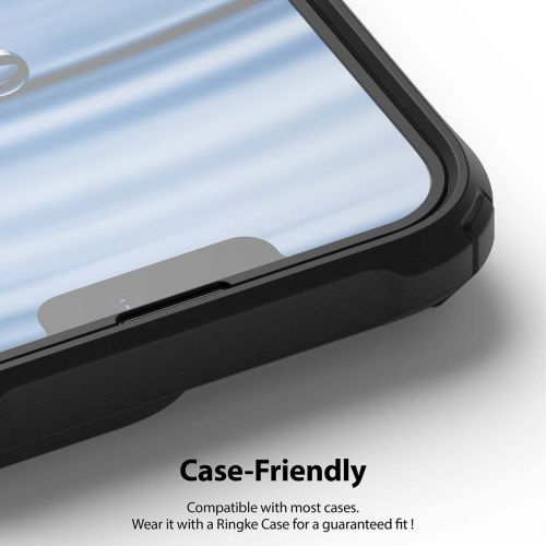 Ringke iPhone 13/13 Pro Screen Protector Invisible Defender ID Tempered Glass Black
