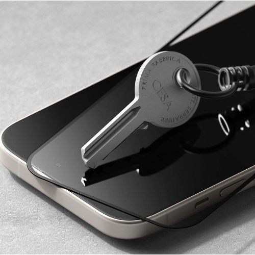 Ringke iPhone 15/ 16 Screen Protector Privacy Tempered Glass 9H with installation jig Transparent