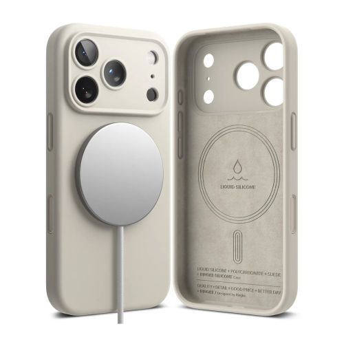 Ringke Silicone Magnetic MagSafe Case for iPhone 17 Pro - Beige