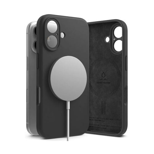 Ringke Silicone MagSafe iPhone 16 Case - Black