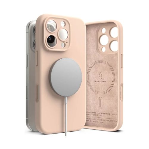 Ringke Silicone MagSafe iPhone 16 Pro Max Case - Pink