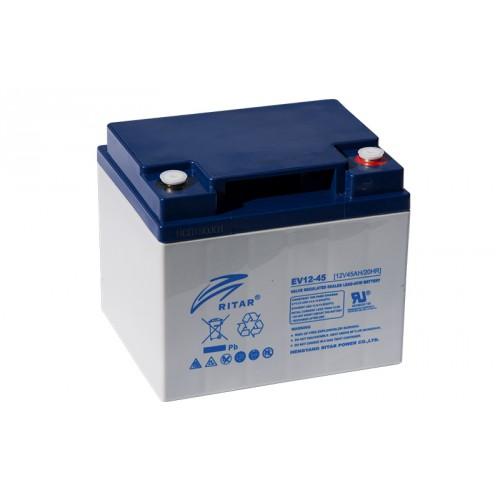 RITAR lead battery, (EV12-45) AGM, 12V / 45Ah, 198/ 166/ 169 mm