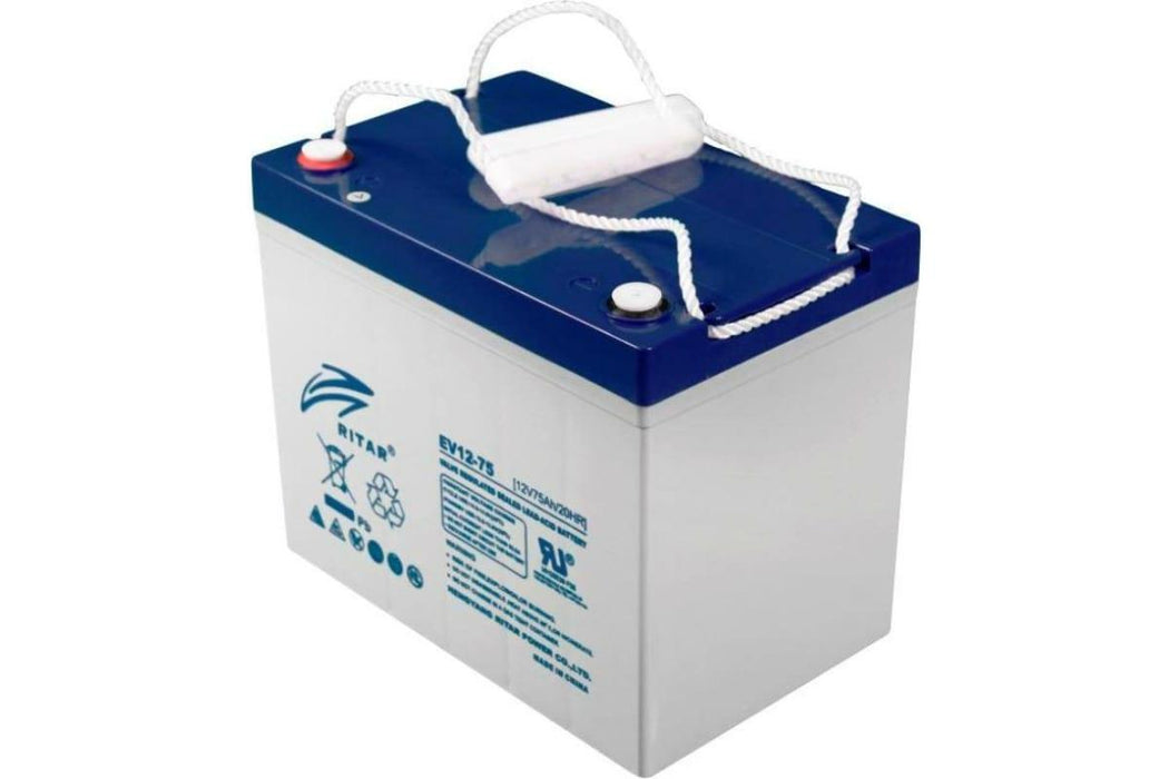 RITAR lead battery (EV12-75), AGM, 12V, 75Ah, For electric wheelchairs