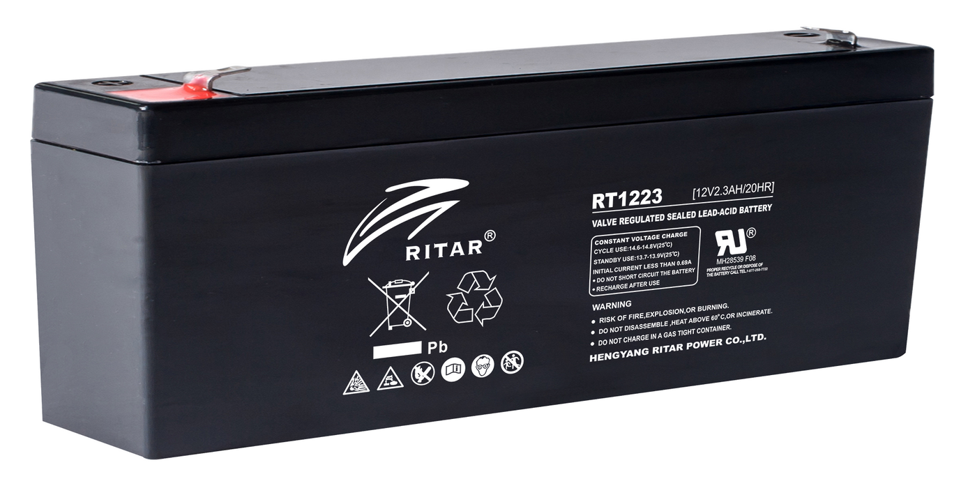 RITAR lead battery (RT1223), 12V, 2.3Ah, AGM, 177/ 35/ 62 mm
