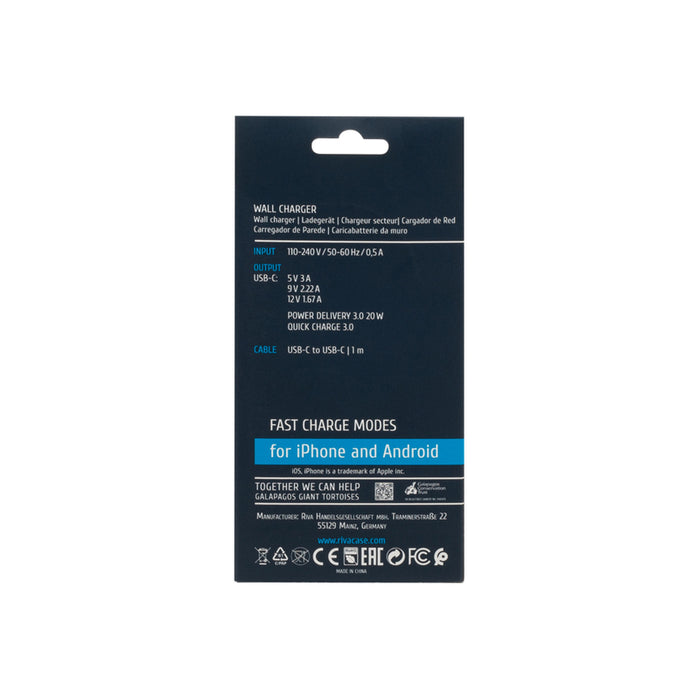 CHARGER 220V 20W TYPE-C+CABLE PS4101 WD4
