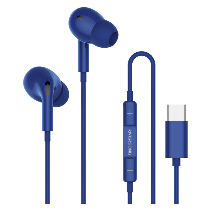 Stereo headphones RIVERSONG MELODY T1+ TYPE-C BL