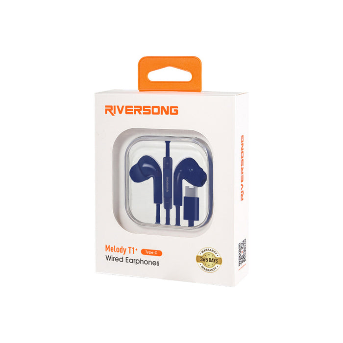 Stereo headphones RIVERSONG MELODY T1+ TYPE-C BL