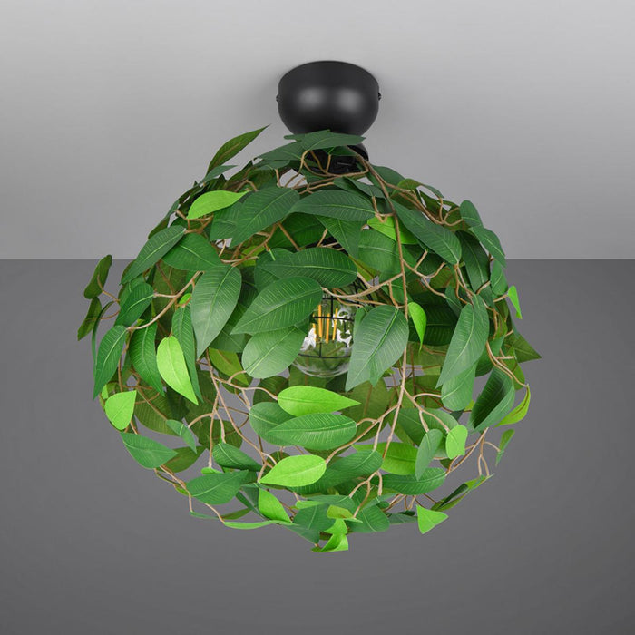 CEILING LEAVY 1XE27 SYNTHETIC GREEN