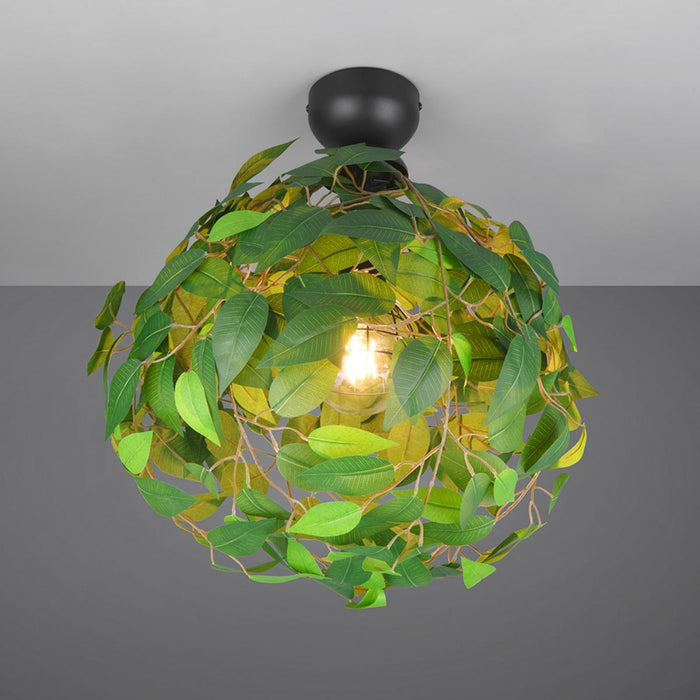 CEILING LEAVY 1XE27 SYNTHETIC GREEN