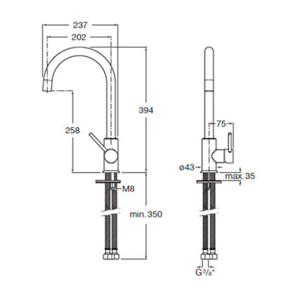 KITCHEN MIXER ROCA ETNA CHROME