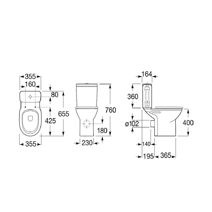 ROCA DEBBA ROUND MONOBLOCK