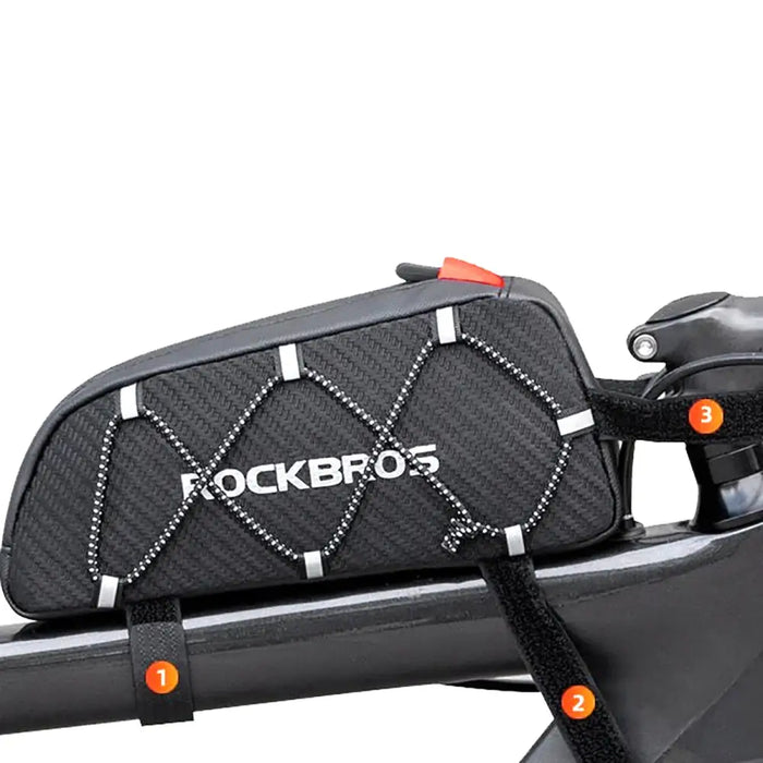 Rockbros 039BK bicycle frame bag 1 l with braid - black - Sport products<<<HurtelXML&&&Bags